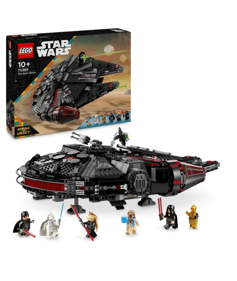 LEGO Star Wars 75389 Le Faucon Noir - Véhicule a Construire pour Enfants - Cadeau
