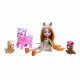 Enchantimals-Famille de Pensee Poney-Poupée et 3 figurines poneys HXB99