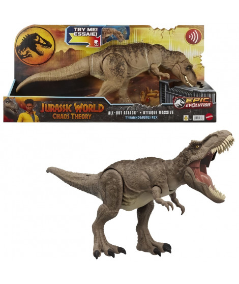 Jurassic World-Tyrannosaure Attaque Impitoyable-Figurine articulée HXF53