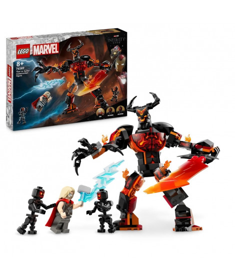 LEGO Marvel 76289 Figurine de Thor contre Surtur a construire, Set de super-héros