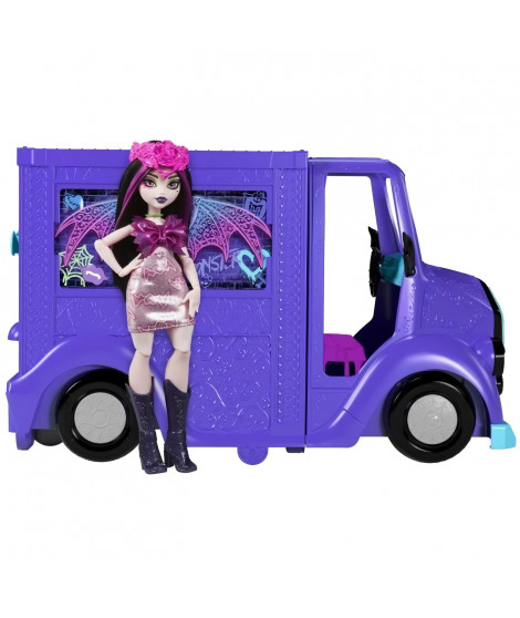Monster High-Tour Bus Rock Sang-sationnel-Coffret avec poupée et bus HXH83
