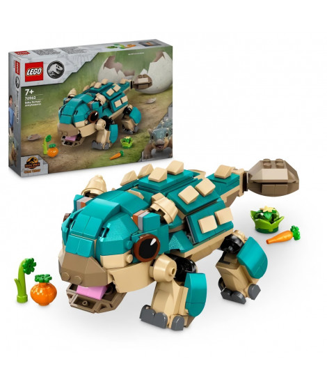 LEGO Jurassic World 76962 Bébé Bumpy, l'ankylosaure - Pour les fans de La Colo du Crétacé