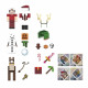 Minecraft-Calendrier de l'Avent-Figurines de 8,25 cm-17 accessoires HXM86