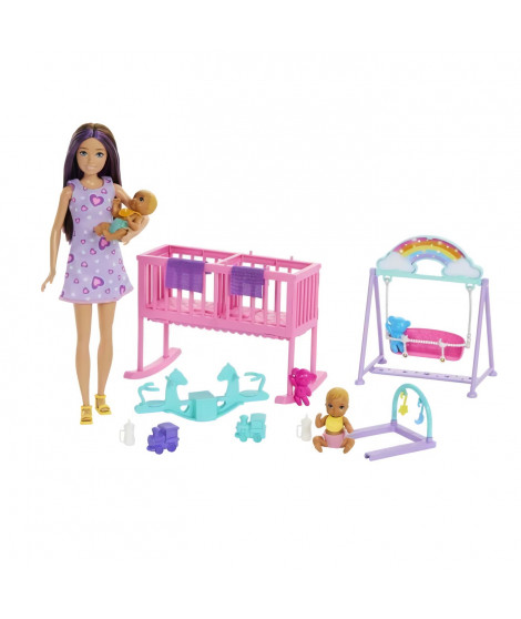 Barbie-La Chambre des Jumeaux-Coffret Skipper, bébés et accessoires HXM99