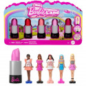 BARBIE Coffret Mini BarbieLand 6 rouge a levres avec mini poupées - JBD26