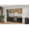 Cuisine complete - MODENA - 260 cm - Chene artisan et noir mat
