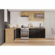 Cuisine complete - MODENA - 270 x 150 cm - Chene artisan et noir mat