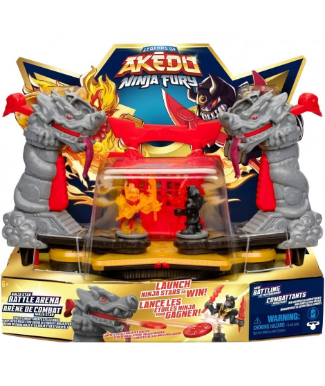 Arene de Combat Ninja Fury - MOOSE TOYS - AKEDO - Combat avec figurines, contrôleurs et effets sonores