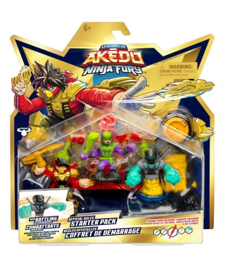 Starter Pack Ninja Fury - MOOSE TOYS - AKEDO - Coffret de démarrage avec figurine et accessoires