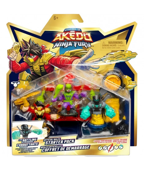 Starter Pack Ninja Fury - MOOSE TOYS - AKEDO - Coffret de démarrage avec figurine et accessoires