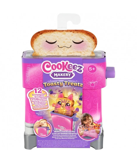 Toasty - MOOSE TOYS - COOKEEZ MAKERY - Peluche parfumée en forme de toast, grille-pain interactif