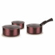Set de 3 casseroles - ARTHUR MARTIN - AM1088 - Tout feux dont induction - 16/18/20 cm + 1 poignée amovible - Aluminium