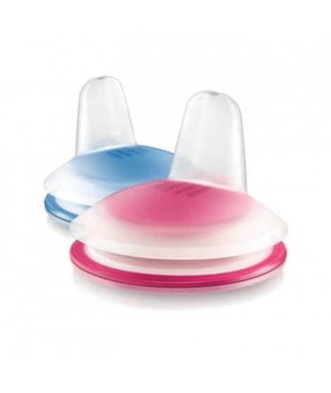 PHILIPS AVENT Becs souples design x2 Bleu/Rose SCF252/00