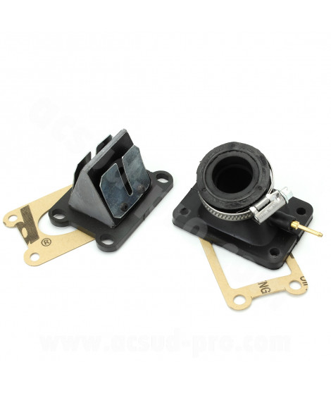 ADMISSION MVT RACING VITON CARBONE ADAPT. AM6 Ø19 50cc (CL 01)
