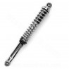 AMORTISSEUR CYCLO REGLABLE CHROME (ENTRAXE 360mm) DIAMETRE FIXATION SUPERIEUR 10mm ET INFERIEUR 8mm (LA PAIRE)