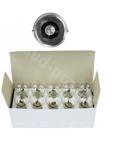 AMPOULE / LAMPE BA15S 12V-21W (FEU ARRIERE+STOP-CLIGNOTANTS)  ( VENDU BOITE DE 10PCS )