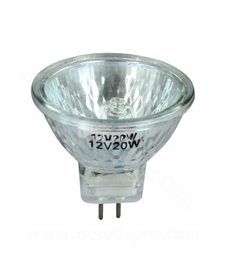 AMPOULE/LAMPE HALOGENE DICHROIQUE 12V 20W Ø35 BLANC (PROJECTEUR MR11) UNITE
