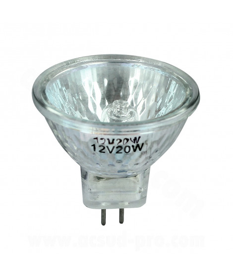 AMPOULE/LAMPE HALOGENE DICHROIQUE 12V 20W Ø35 BLANC (PROJECTEUR MR11) UNITE