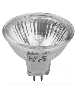 AMPOULE/LAMPE HALOGENE DICHROIQUE 12V 20W Ø50 BLANC (PROJECTEUR MR16) UNITE
