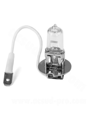 AMPOULE / LAMPE HALOGENE H3 12V 55W CULOT PK22s CLASSIC BLANC (PROJECTEUR) (VENDU A L'UNITE)