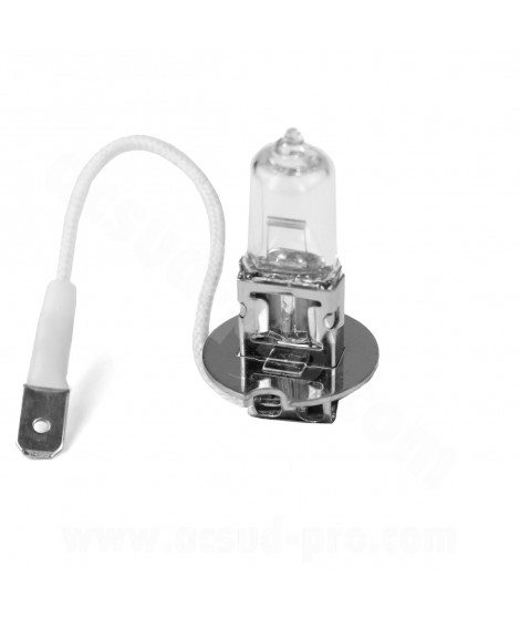 AMPOULE / LAMPE HALOGENE H3 12V 55W CULOT PK22s CLASSIC BLANC (PROJECTEUR) (VENDU A L'UNITE)