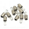 AMPOULE / LAMPE HALOGENE MINIATURE H6W 12V 6W CULOT BAX9S TEMOIN ERGOTS DECALES BLANC (CLIGNOTANT)  ( VENDU BOITE DE 10PCS )