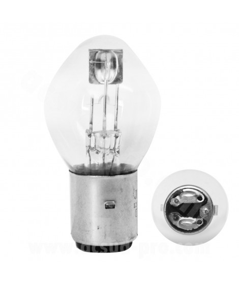 AMPOULE / LAMPE STANDARD 12V 35/35W CULOT BA20D BULB S2 BLANC (PROJECTEUR) (VENDU A L'UNITE)