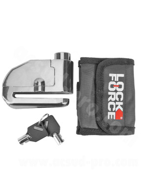 ANTIVOL BLOQUE DISQUE CHROME LOCKFORCE AVEC ALARME