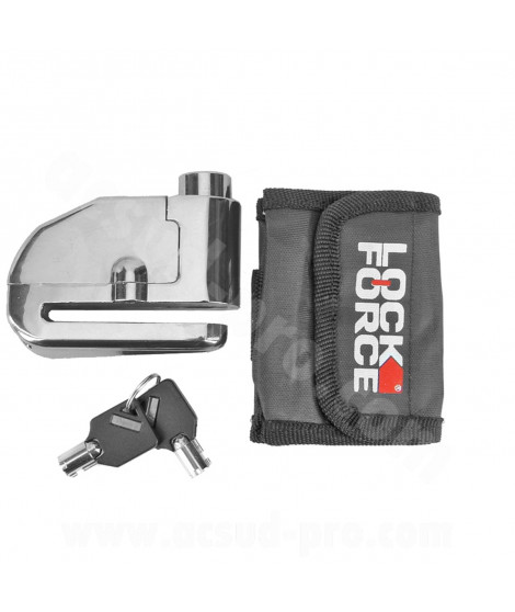 ANTIVOL BLOQUE DISQUE CHROME LOCKFORCE AVEC ALARME