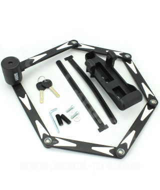ANTIVOL VELO ARTICULE A CLE LOCK FORCE GRENAT L 0.9m