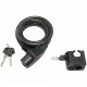 ANTIVOL VELO SPIRAL A CLE PERF Ø10mm L 1.50m  (LIVRE AVEC SUPPORT)
