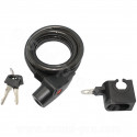 ANTIVOL VELO SPIRAL A CLE PERF Ø10mm L 1.50m  (LIVRE AVEC SUPPORT)