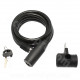 ANTIVOL VELO SPIRAL A CLE PERF Ø8mm L 1.50m  (LIVRE AVEC SUPPORT)