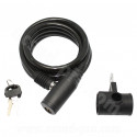 ANTIVOL VELO SPIRAL A CLE PERF Ø8mm L 1.50m  (LIVRE AVEC SUPPORT)
