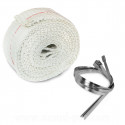 BANDE THERMIQUE POUR COLLECTEUR MOTO/SCOOTER BLANC (H : 2mm X L : 50mm X L : 3 m) ( RESISTANT 1000°C )