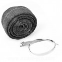 BANDE THERMIQUE POUR COLLECTEUR MOTO/SCOOTER NOIR  (H : 2mm X L : 50 mm X L : 3 m) (RESISTANT 1000°C )