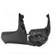 BAS DE CAISSE AVANT INFERIEUR ADAPT. MBK MACH G / YAMAHA JOG NOIR METAL (OEM : 5RW-F1519-00)
