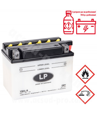 BATTERIE LANDPORT LB4L-B 12V-4A AVEC ENTRETIEN AVEC PACK ACIDE