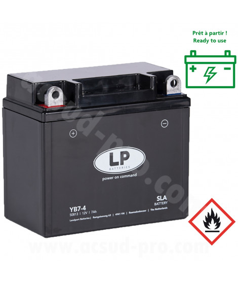 BATTERIE LANDPORT LB7-4 12V-4  12V 7A  SLA SANS ENTRETIEN  137 x 75 x 124