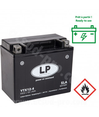 BATTERIE LANDPORT LTX12-4 12V 10A SANS ENTRETIEN SLA/TECHNOLOGIE AGM ( YTX12-BS )