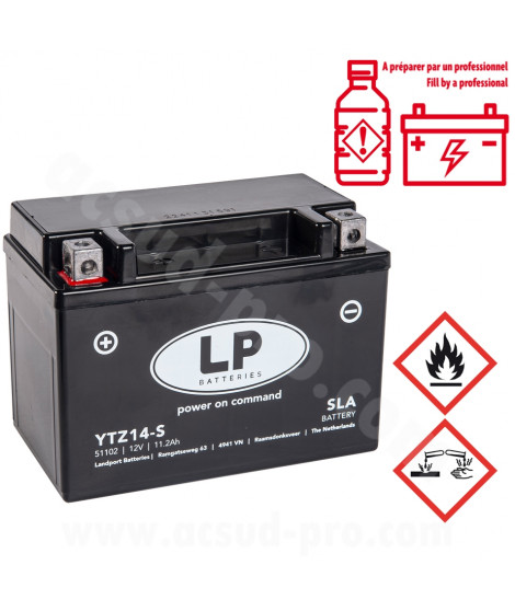 BATTERIE LANDPORT LTX20L-BS 12V SANS ENTRETIEN AGM  ( YTX20L-BS )