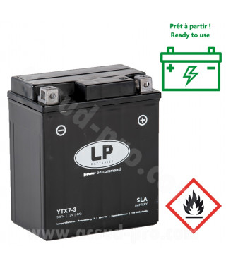 BATTERIE LANDPORT LTX7-3 12V 6A SANS ENTRETIEN SLA/TECHNOLOGIE AGM ( YTX7L-BS )