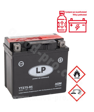 BATTERIE LANDPORT LTZ7S-BS 12V SANS ENTRETIEN SLA/TECHNOLOGIE AGM  ( YTZ7S-BS )