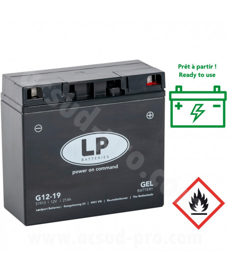 BATTERIE LANDPORT MG G12-19 21AH SANS ENTRETIEN GEL