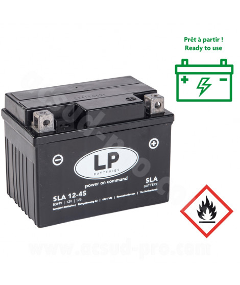 BATTERIE LANDPORT YTZ5S 12-4S 12V 5A SANS ENTRETIEN SLA / TECHNOLOGIE AGM  ( YTX4L-BS / YB4L-B )