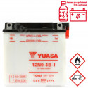 BATTERIE YUASA 12N9-4B-1   12V  9.5Ah (ARCHIVE MOTORCYCLE 50cc/125cc)