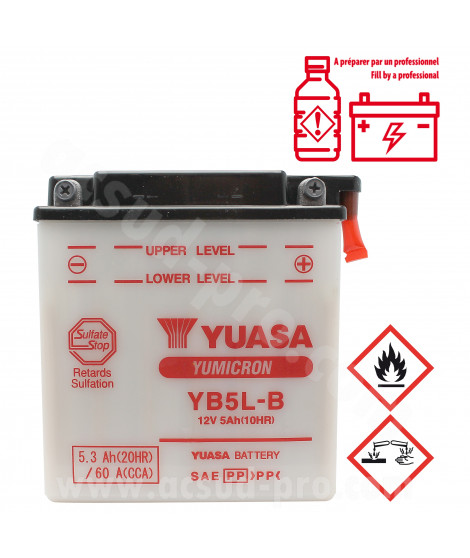 BATTERIE YUASA YB5L-B 12V-5.3 Ah
