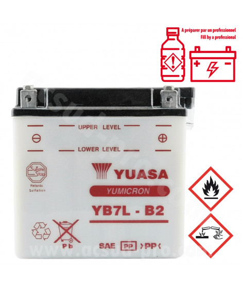 BATTERIE YUASA YB7L-B2 12V-8A  MAJESTY/SKYLINER 125