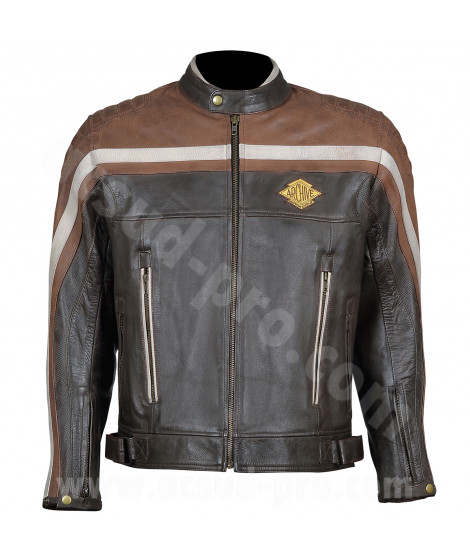 BLOUSON ARCHIVE BOBBER HOMME EN CUIR DE VACHETTE  XXL