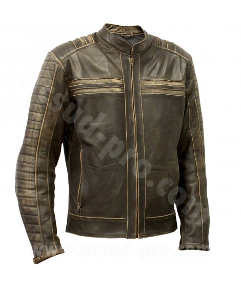 BLOUSON ARCHIVE CLASSIC HOMME EN CUIR DE BUFFLE      S